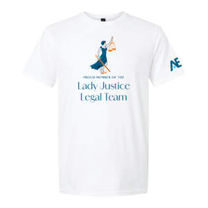 Lady Justice Legal Team | White Tee