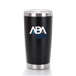 ABA | 20 oz Black Tumbler (BULK ORDER 75 UNITS)
