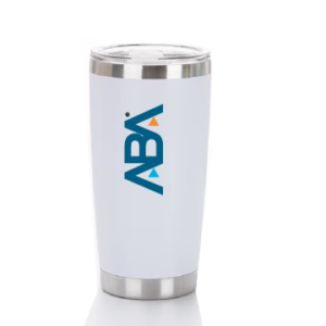 ABA | 20 oz White Tumbler (BULK ORDER 75 UNITS)