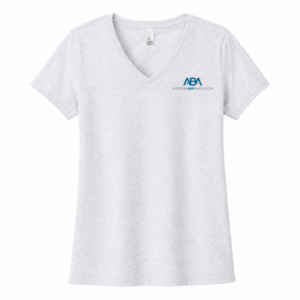 Classic ABA Logo | V-neck |  Grey Tee