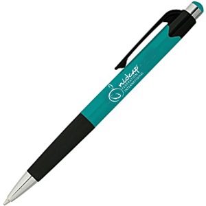 Retractable Rubber Grip Pen - Set of 10